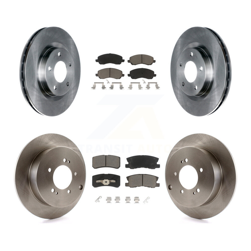 Front Rear Disc Brake Rotors And Ceramic Pads Kit For Mitsubishi Outlander K8C-101258