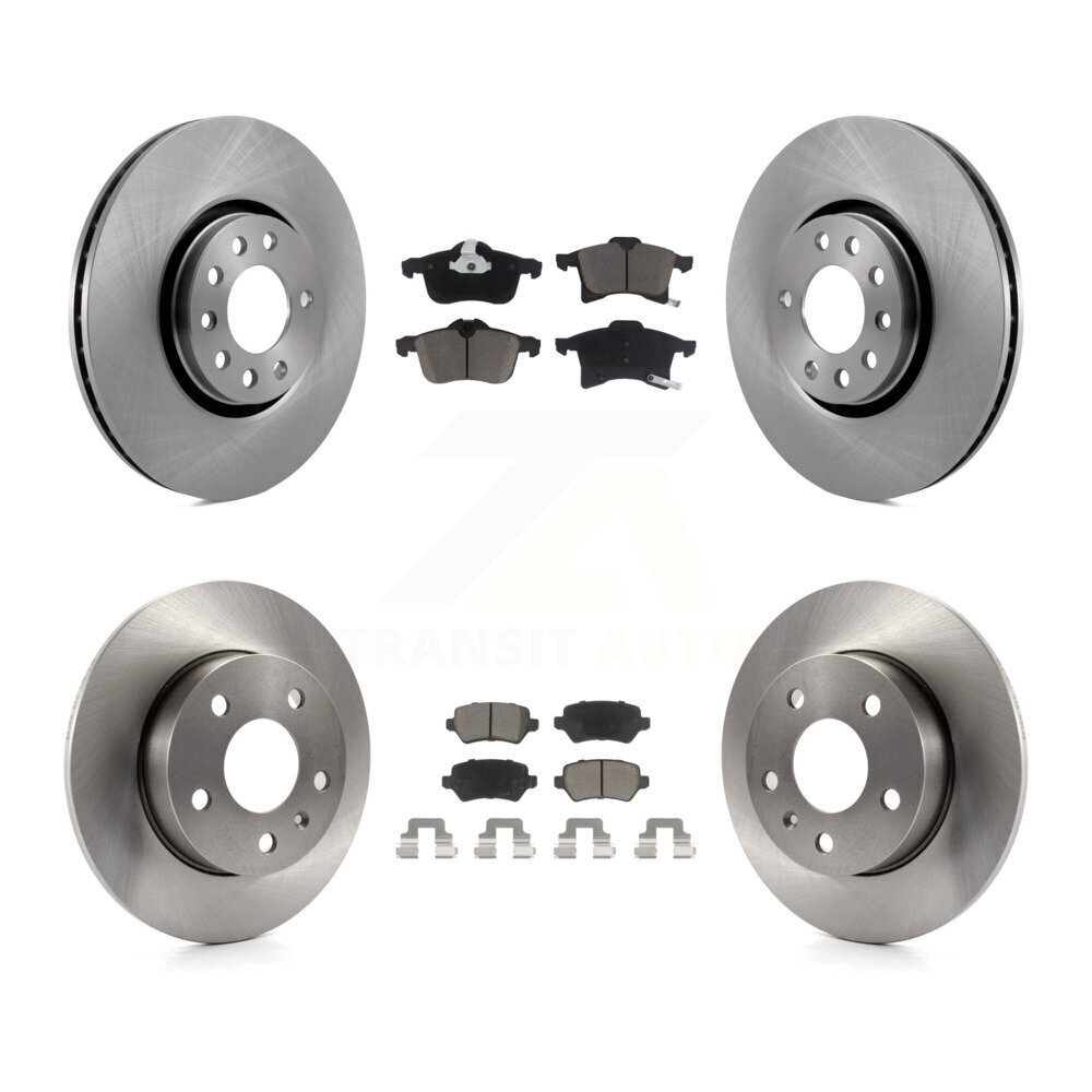Front Rear Disc Brake Rotors And Ceramic Pads Kit For 2008-2009 Saturn Astra K8C-101307