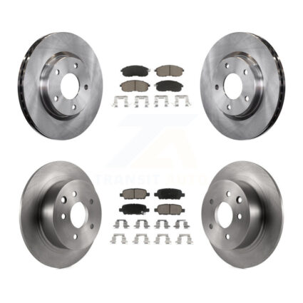 Front Rear Disc Brake Rotors And Ceramic Pads Kit For Nissan Sentra K8C-101324