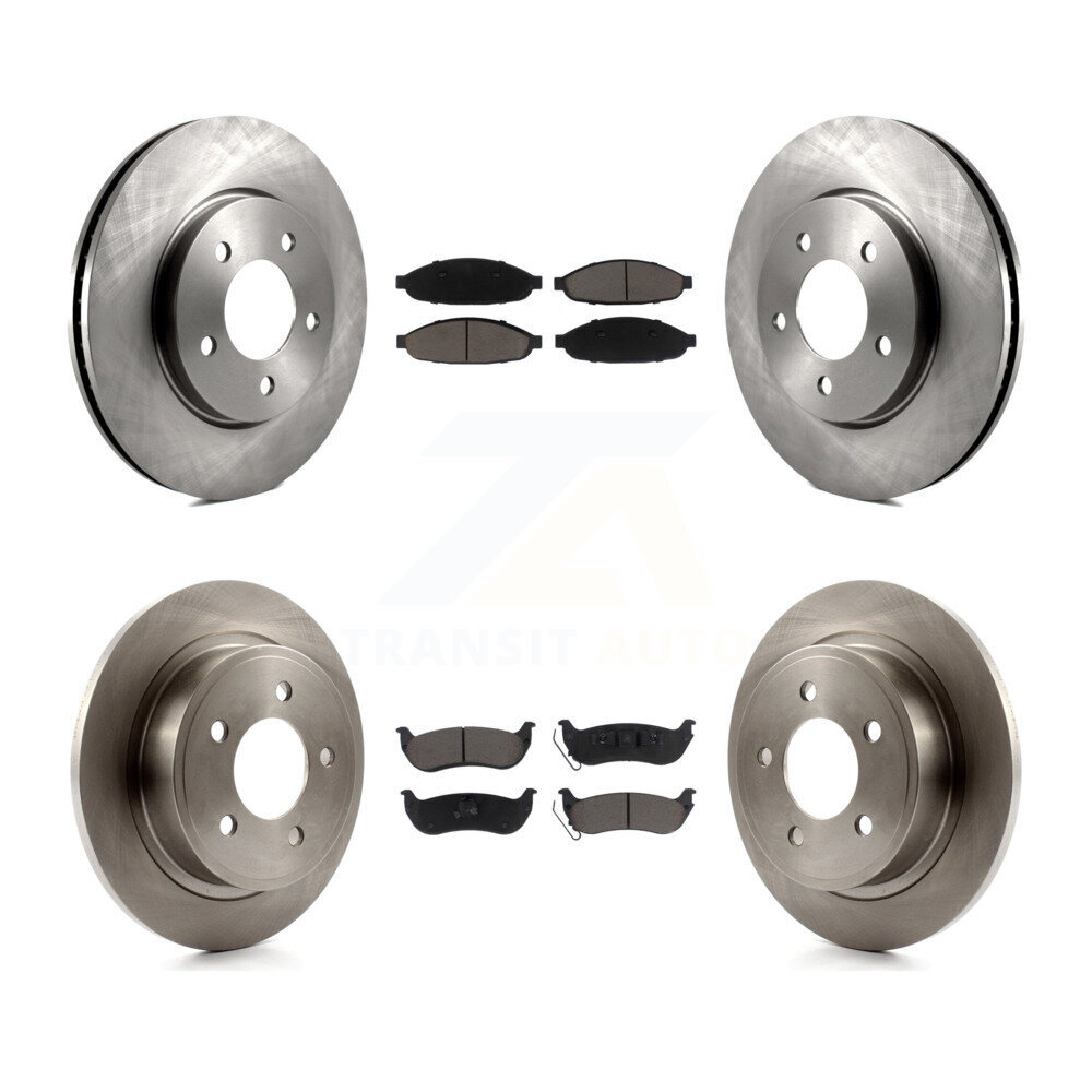 Front Rear Disc Brake Rotors And Ceramic Pads Kit For 2004-2008 Chrysler Pacifica K8C-101331