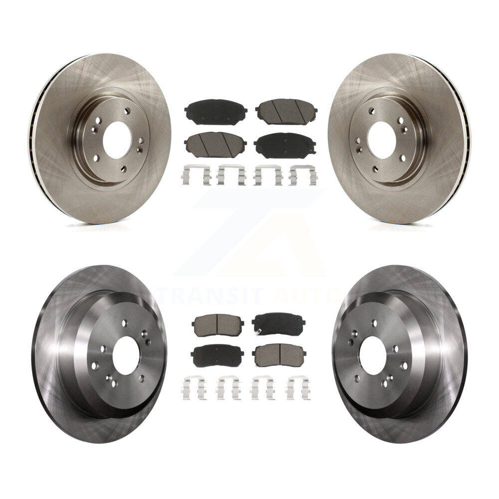 Front Rear Disc Brake Rotors And Ceramic Pads Kit For 2007-2012 Hyundai Veracruz K8C-101332