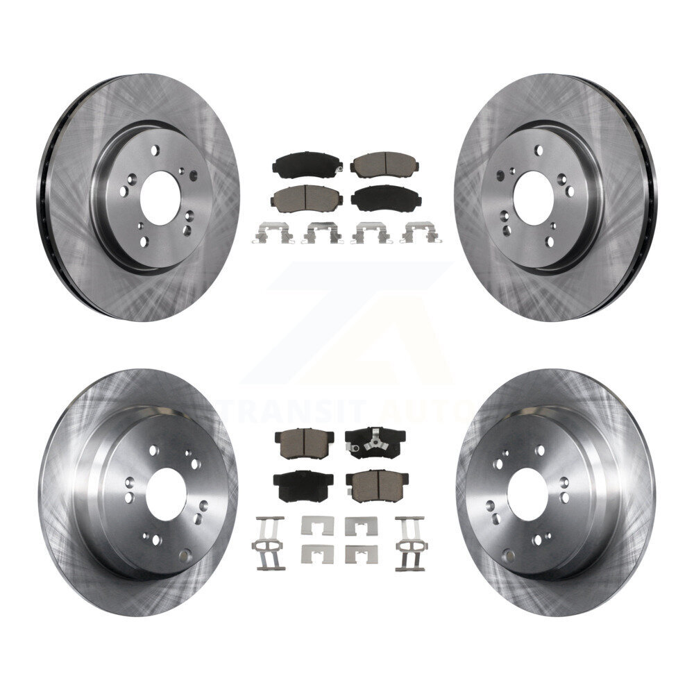 Front Rear Disc Brake Rotors And Ceramic Pads Kit For Honda CR-V Acura RDX K8C-101336