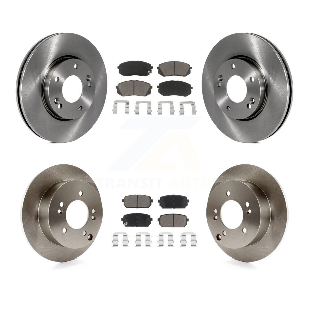 Front Rear Disc Brake Rotors And Ceramic Pads Kit For 2007-2009 Kia Rondo K8C-101343