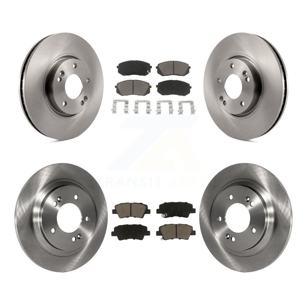 Front Rear Disc Brake Rotor Ceramic Pad Kit For 2016 Kia Soul EV From Chassis VIN #160921 K8C-101349