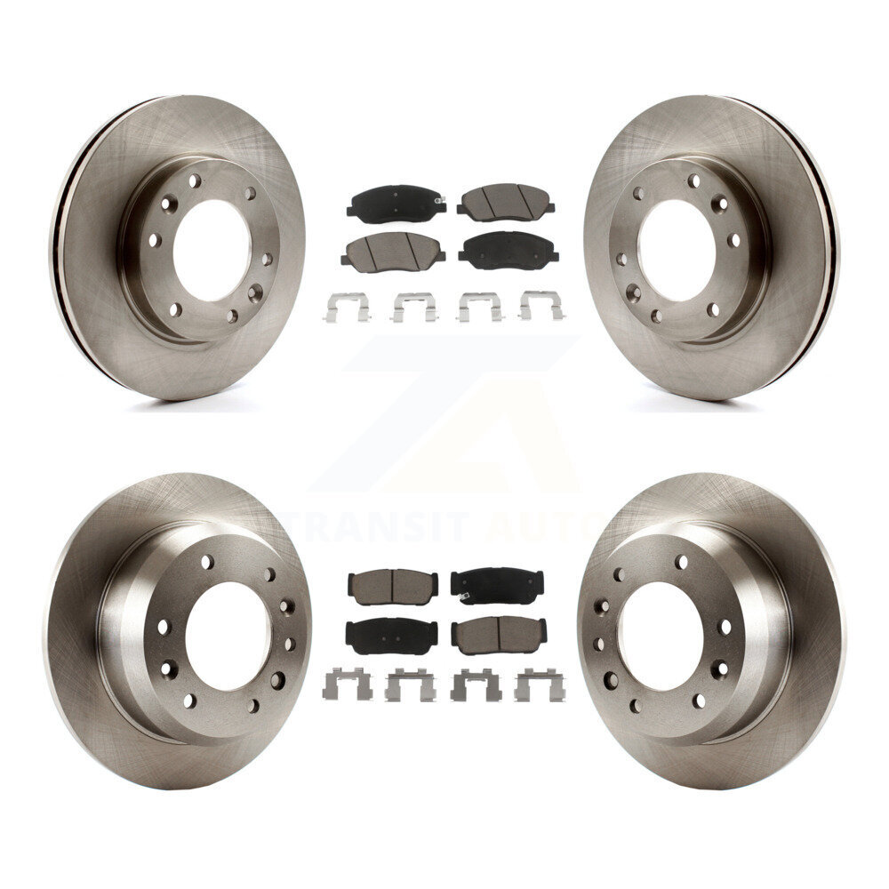 Front Rear Disc Brake Rotors Ceramic Pad Kit For Hyundai Entourage Kia Sedona To 04/27/06 K8C-101380