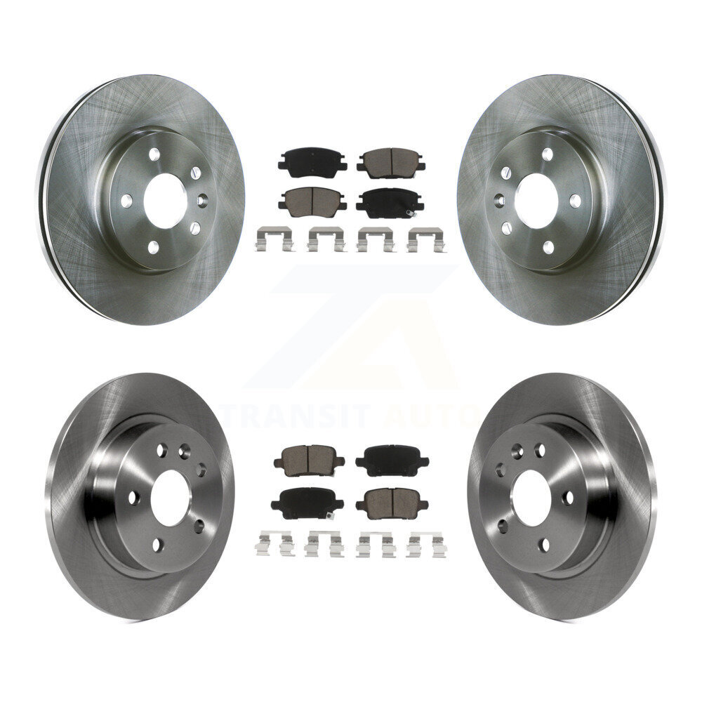 Front Rear Brake Rotor Ceramic Pad Kit For Chevrolet Cruze With 268mm Diameter K8C-101385