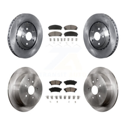 Front Rear Brake Rotors & Ceramic Pad Kit For Toyota Sienna Highlander Lexus RX350 RX450h K8C-101387