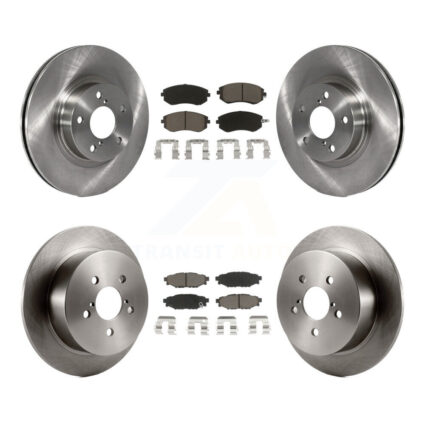 Front Rear Brake Rotors Ceramic Pad Kit For Subaru Legacy With 277mm Diameter Rotor K8C-101402