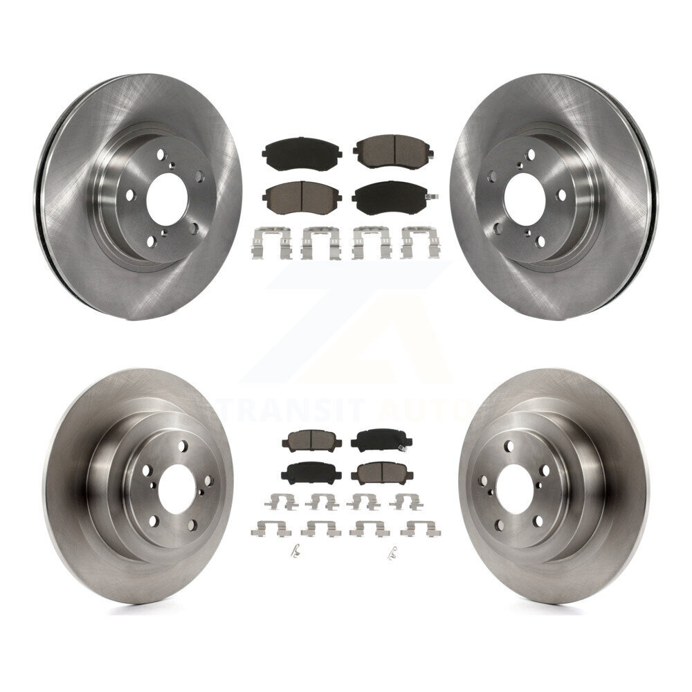 Front Rear Disc Brake Rotors And Ceramic Pads Kit For Subaru Legacy K8C-101415