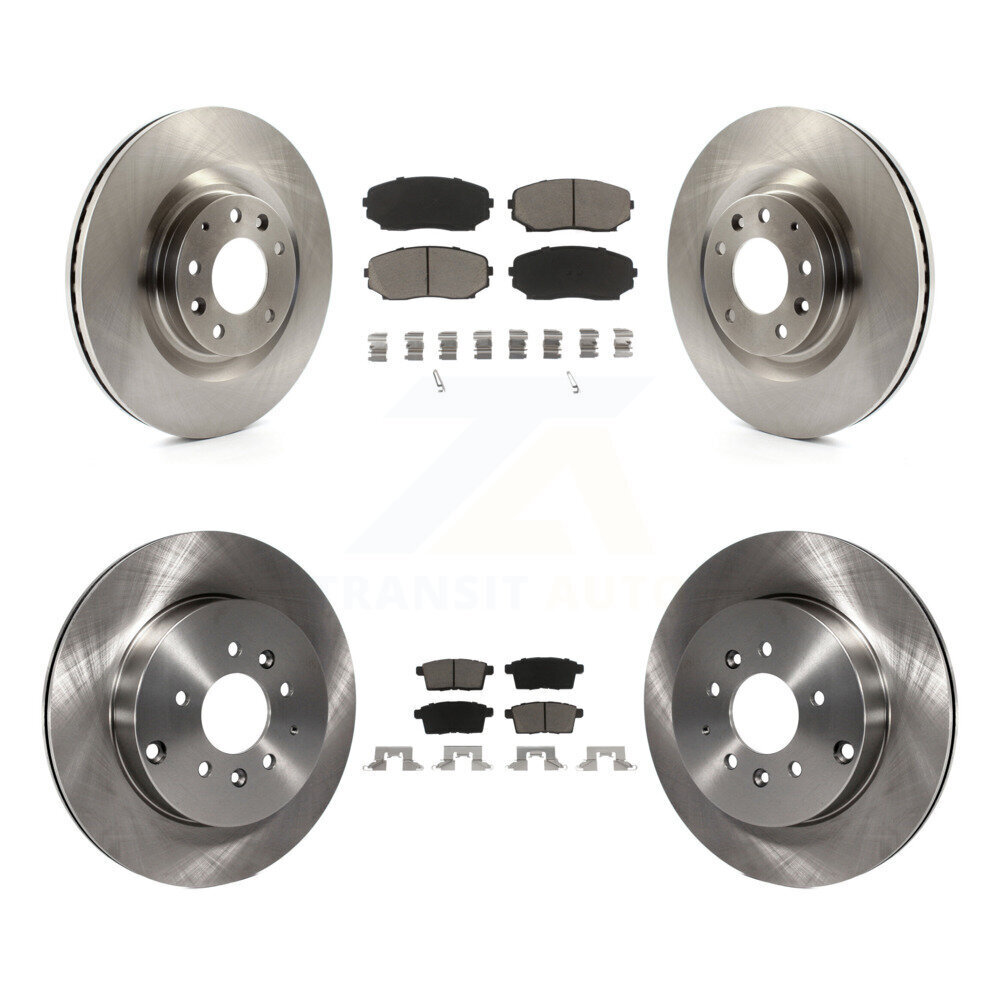 Front Rear Disc Brake Rotors And Ceramic Pads Kit For 2007-2015 Mazda CX-9 K8C-101422