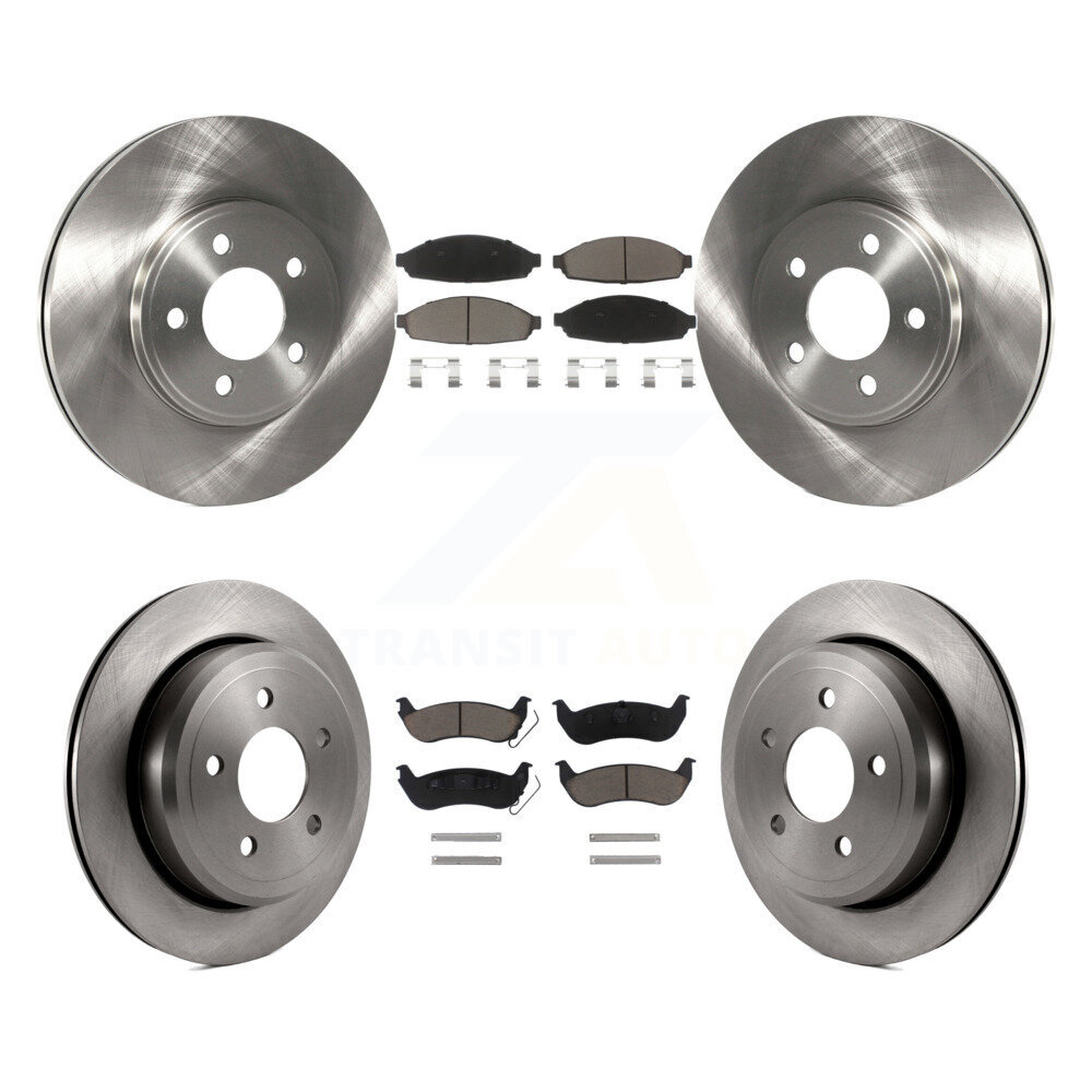 Front Rear Disc Brake Rotor Ceramic Pad Kit For Ford Crown Victoria Mercury Grand Marquis K8C-101429