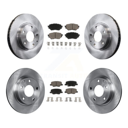 Front Rear Disc Brake Rotors And Ceramic Pads Kit For Mazda 3 Sport K8C-101437