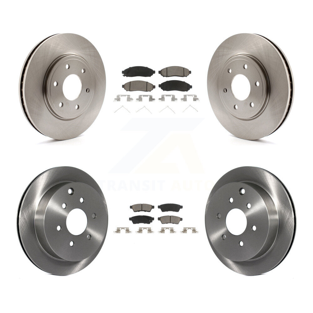 Front Rear Disc Brake Rotors And Ceramic Pads Kit For Nissan Frontier Suzuki Equator K8C-101445