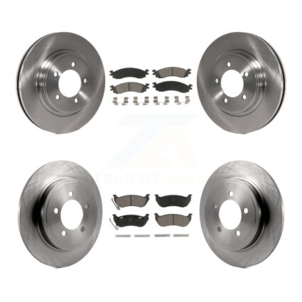 Front Rear Brake Rotor & Ceramic Pad Kit For Ford Explorer Sport Trac Mercury Mountaineer K8C-101447