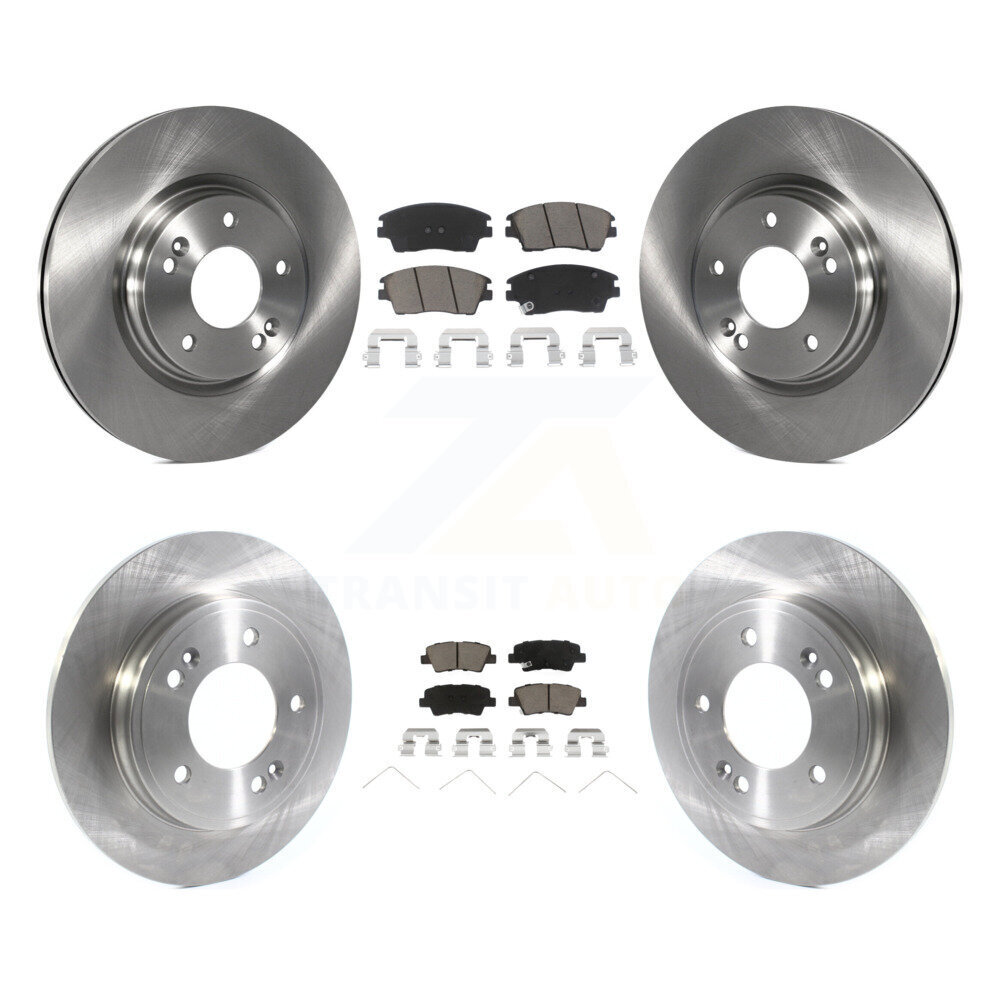 Front Rear Disc Brake Rotors And Ceramic Pads Kit For 2017-2020 Hyundai Elantra 1.6L K8C-101454