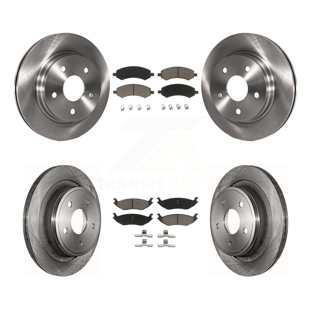 Front Rear Brake Rotors Ceramic Pad Kit For Ram 1500 Classic Dodge Chrysler Aspen Durango K8C-101456