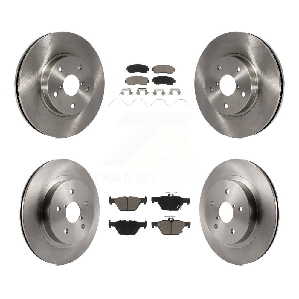Front Rear Disc Brake Rotors And Ceramic Pads Kit For 2016-2019 Subaru Legacy 2.5L K8C-101462