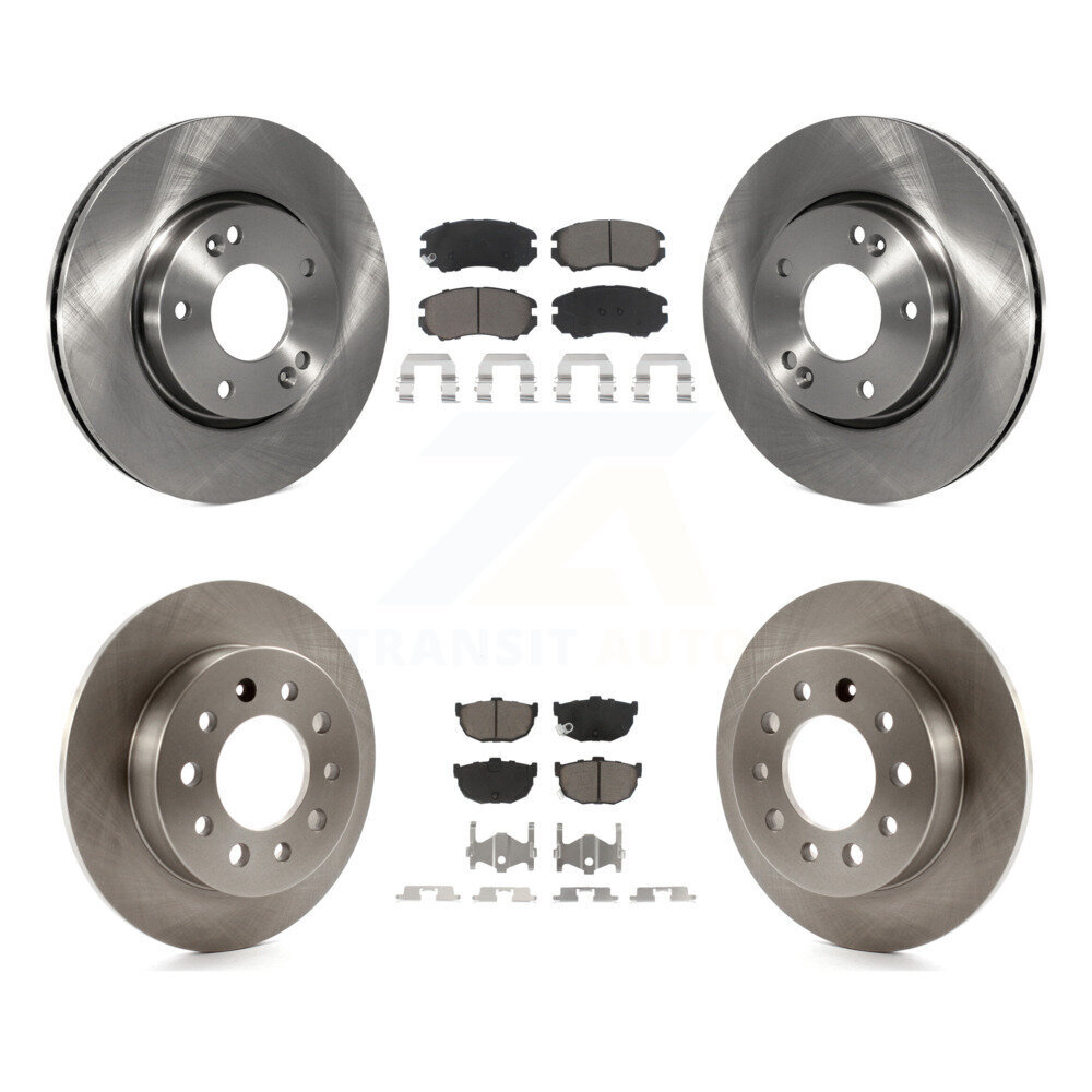 Front Rear Disc Brake Rotors And Ceramic Pads Kit For Hyundai Tiburon K8C-101476