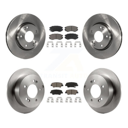 Front Rear Disc Brake Rotors And Ceramic Pads Kit For Hyundai Sonata 2.4L K8C-101484