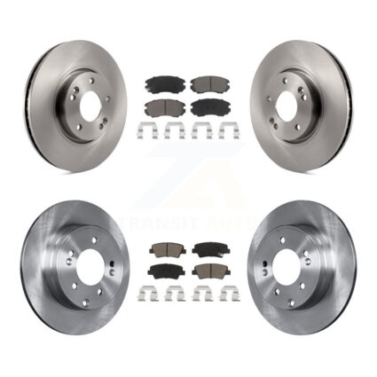 Front Rear Disc Brake Rotors And Ceramic Pads Kit For Hyundai Sonata 3.3L K8C-101485