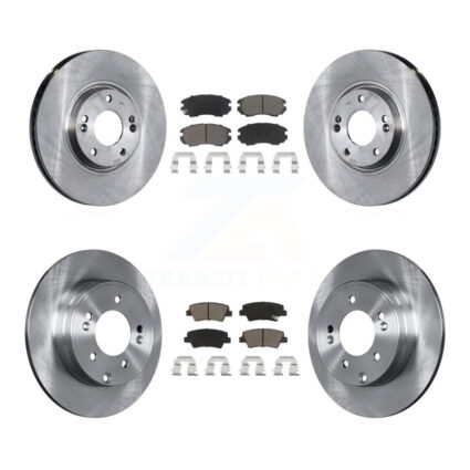 Front Rear Disc Brake Rotors And Ceramic Pads Kit For Hyundai Azera K8C-101487