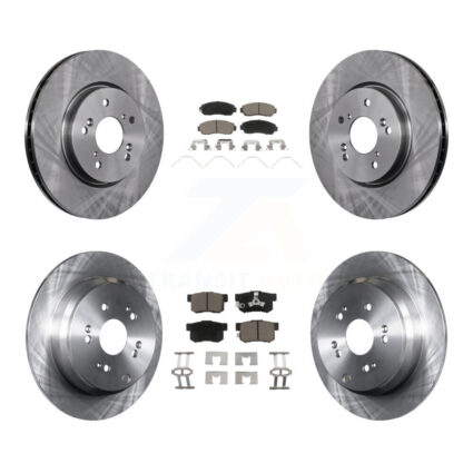 Front Rear Disc Brake Rotors And Ceramic Pads Kit For 2012-2016 Honda CR-V AWD K8C-101493