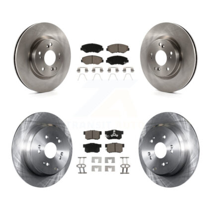 Front Rear Disc Brake Rotors And Ceramic Pads Kit For 2012-2016 Honda CR-V FWD K8C-101494