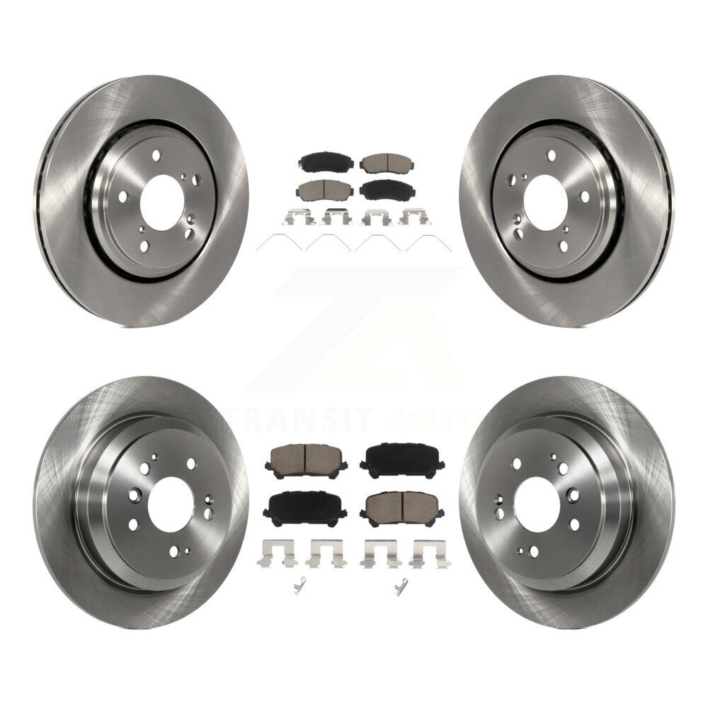 Front Rear Disc Brake Rotors And Ceramic Pads Kit For 2019-2024 Honda Passport K8C-101495