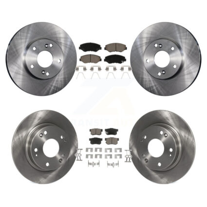 Front Rear Disc Brake Rotors And Ceramic Pads Kit For Honda Civic Acura ILX K8C-101496