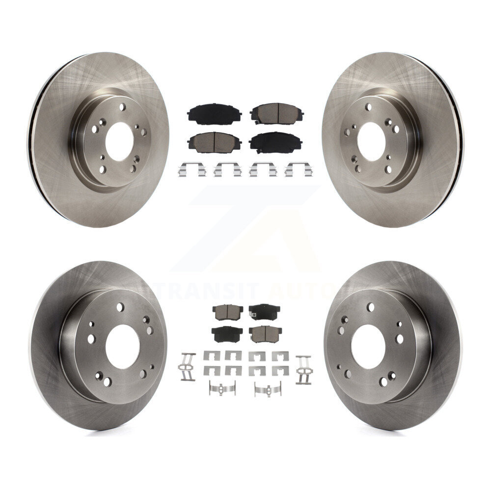 Front Rear Disc Brake Rotors And Ceramic Pads Kit For 2002-2006 Acura RSX Type-S K8C-101506