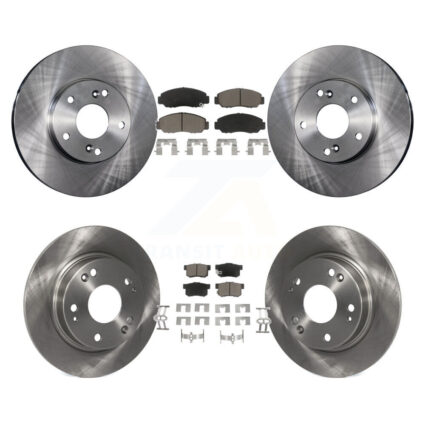 Front Rear Disc Brake Rotors And Ceramic Pads Kit For Acura CSX K8C-101507