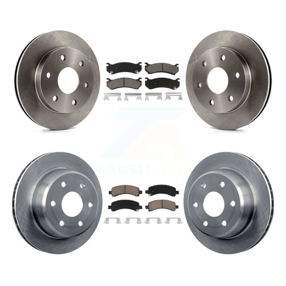 Front Rear Brake Rotors Ceramic Pad Kit For Chevrolet Avalanche 1500 GMC Yukon Express XL K8C-101515
