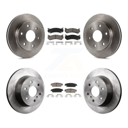 Front Rear Brake Rotor Ceramic Pad Kit For 2007 Chevrolet Silverado 1500 Disc rear brakes K8C-101519