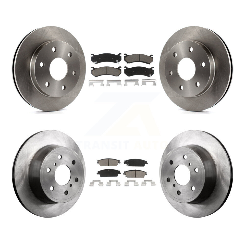 Front Rear Brake Rotor Ceramic Pad Kit For 2007 Chevrolet Silverado 1500 Disc rear brakes K8C-101519
