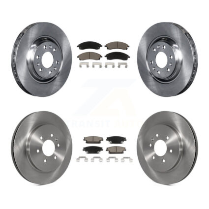 Front Rear Disc Brake Rotors And Ceramic Pads Kit For Cadillac SRX K8C-101522