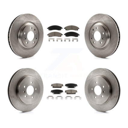 Front Rear Disc Brake Rotors And Ceramic Pads Kit For 2006-2007 Cadillac CTS Base K8C-101523