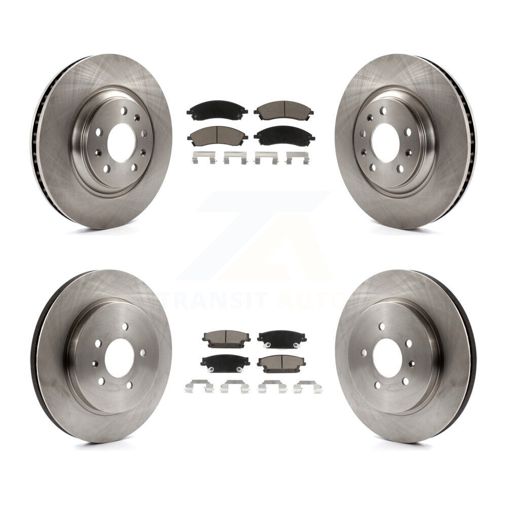 Front Rear Disc Brake Rotors And Ceramic Pads Kit For 2006-2007 Cadillac CTS Base K8C-101523