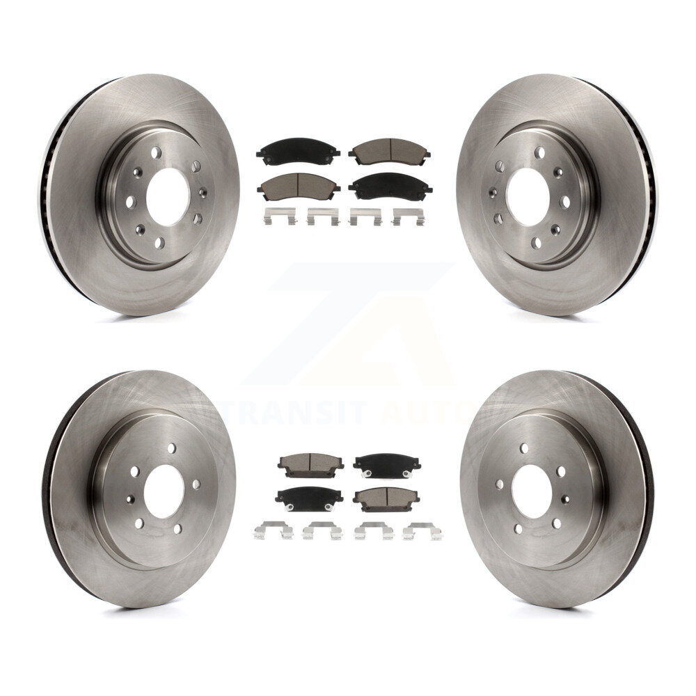 Front Rear Disc Brake Rotors And Ceramic Pads Kit For 2006-2007 Cadillac CTS Base K8C-101524