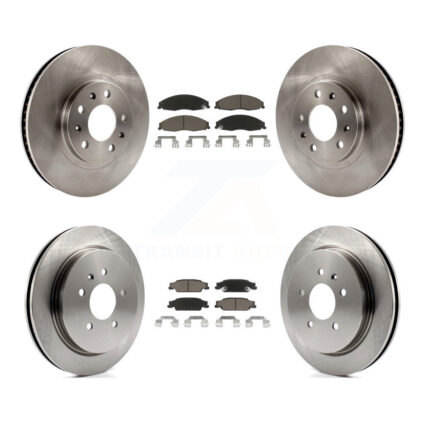 Front Rear Disc Brake Rotor And Ceramic Pad Kit For Cadillac CTS With Standard Suspension K8C-101525