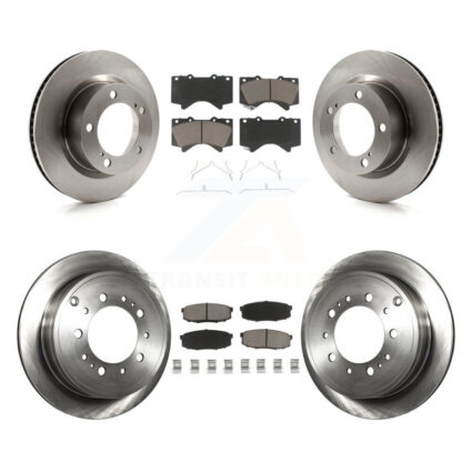Front Rear Disc Brake Rotors And Ceramic Pads Kit For Lexus LX570 Toyota Land Cruiser K8C-101526