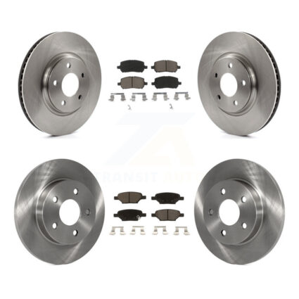 Front Rear Disc Brake Rotor And Ceramic Pad Kit For 2010 Pontiac G5 With Brakes K8C-101528