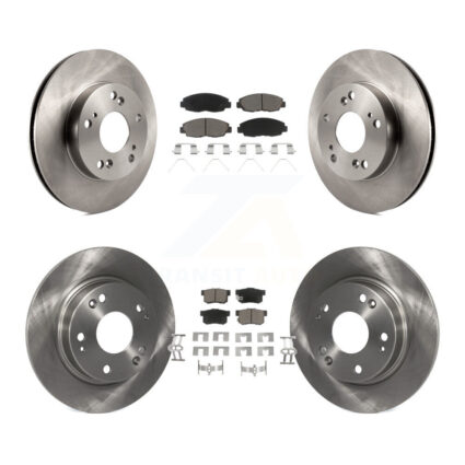 Front Rear Disc Brake Rotors And Ceramic Pads Kit For Honda Civic K8C-101530