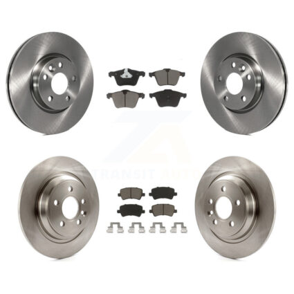 Front Rear Brake Rotor Ceramic Pad Kit For 2008 Volvo V70 With 300mm Diameter K8C-101533