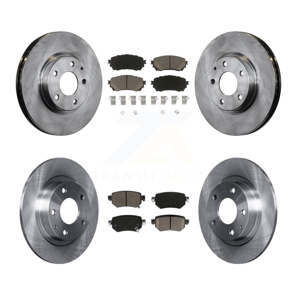 Front Rear Disc Brake Rotors And Ceramic Pads Kit For 2016-2018 Mazda 6 K8C-101534