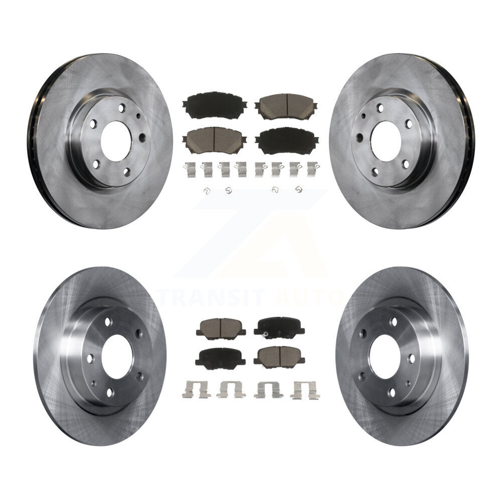 Front Rear Disc Brake Rotors And Ceramic Pads Kit For Mazda 6 K8C-101536