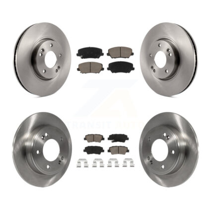Front Rear Disc Brake Rotors And Ceramic Pads Kit For Kia Forte Forte5 K8C-101539