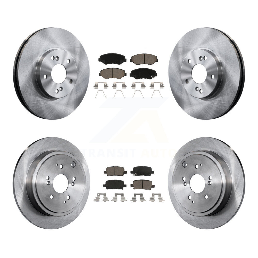Front Rear Disc Brake Rotors And Ceramic Pads Kit For 2003-2008 Honda Pilot K8C-101548