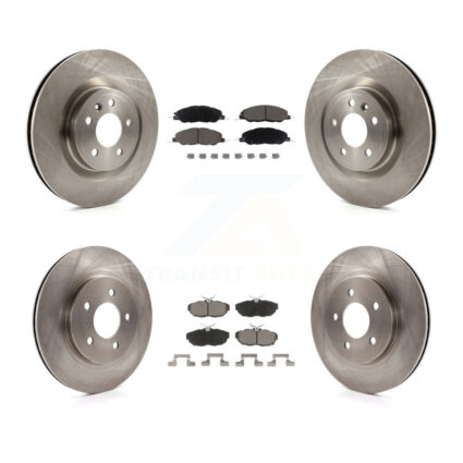 Front Rear Disc Brake Rotors And Ceramic Pads Kit For Ford Mustang K8C-101552