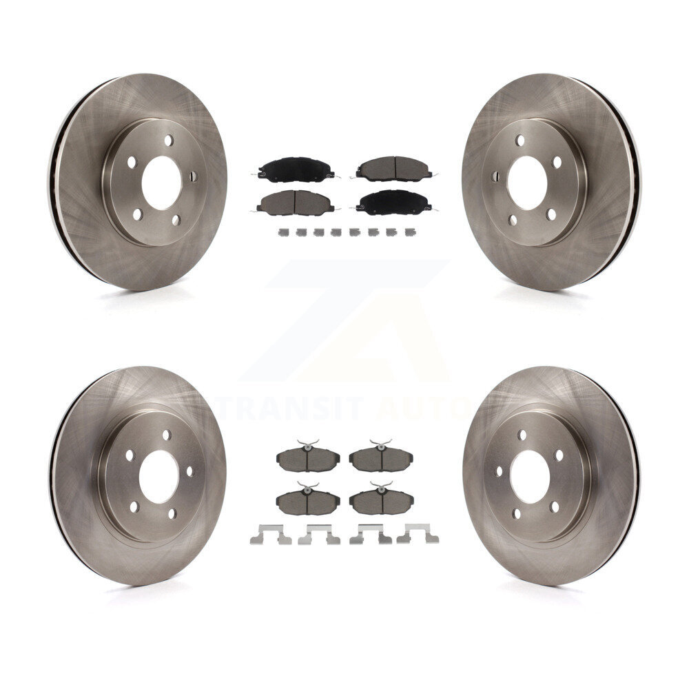 Front Rear Disc Brake Rotors And Ceramic Pads Kit For 2005-2010 Ford Mustang Base K8C-101555
