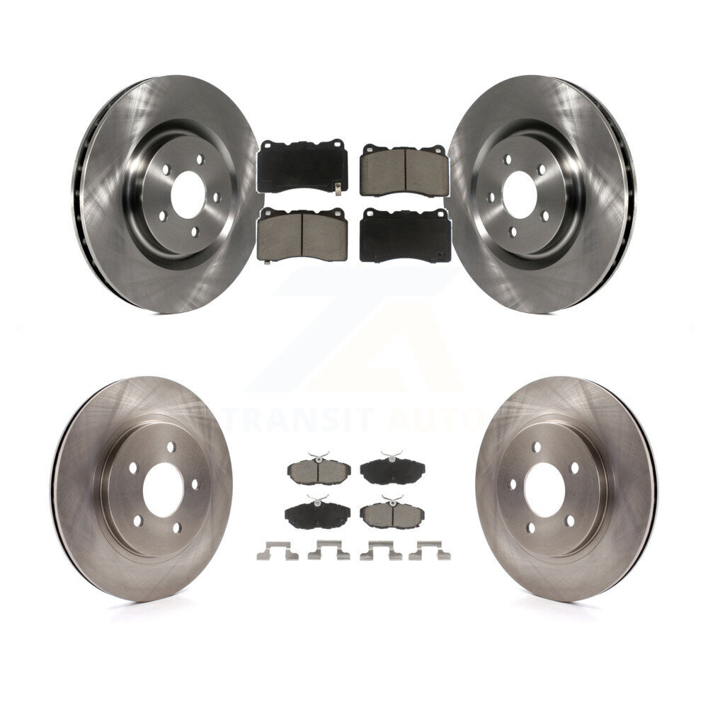 Front Rear Disc Brake Rotors And Ceramic Pads Kit For Ford Mustang K8C-101558